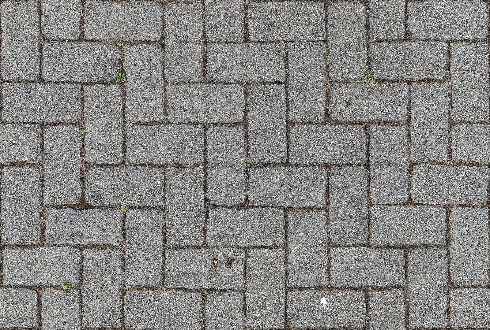 Close-up of interlocking gray brick pavement. Ideal for urban, texture, and construction themes.